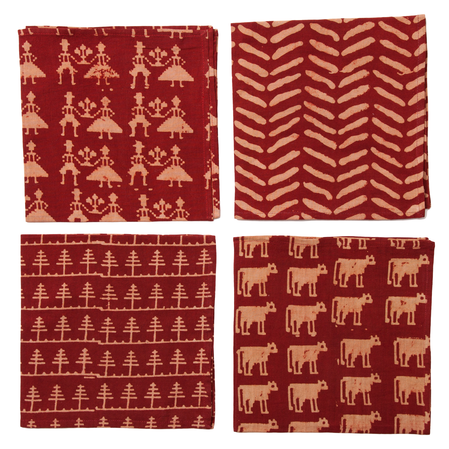 Countryside Napkins Collection - Red
